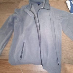 Land's End Gray Fleece Jacket Size Medium